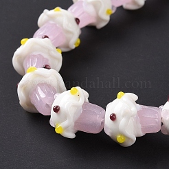 Mushroom Handmade Lampwork Beads Strands&nbsp;X1-LAMP-G150-03A-02