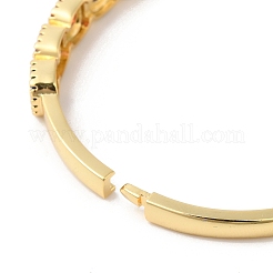 Colorful Cubic Zirconia Square Hinged Bangle&nbsp;BJEW-L681-004G
