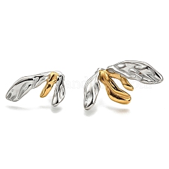 304 Stainless Steel Two-tone Stud Earrings for Women&nbsp;EJEW-R023-01GP-04