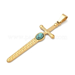 304 Stainless Steel Big Pendants&nbsp;STAS-F336-20G