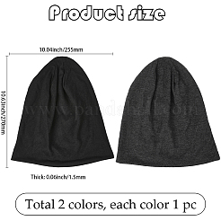 2Pcs 2 Colors Cotton Beanie Hat&nbsp;AJEW-CY0001-45