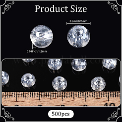 500Pcs Transparent Glass Seed Beads&nbsp;SEED-PA0001-08A