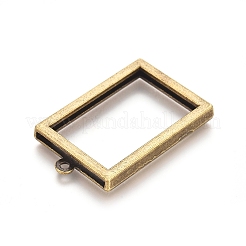 Rack Plating Alloy Photo Locket Pendants&nbsp;PALLOY-WH0068-03AB
