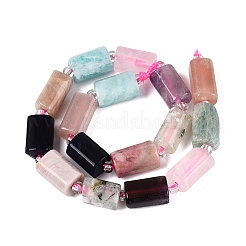 Natural Sodalite & Rhodonite & Prehnite & Amethyst & Rose Quartz & Flower Amazonite & Sunstone Beads Strands&nbsp;G-Q614-01A-04
