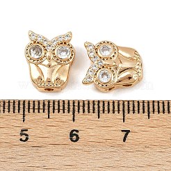 Brass Micro Pave Cubic Zirconia Beads&nbsp;KK-F906-16G