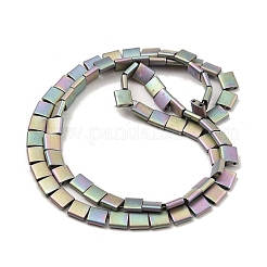 Electroplated Frosted Non-magnetic Synthetic Hematite Beads Strands&nbsp;G-G089-B01-13