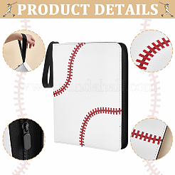 Baseball 9-Grid Leather Binder Photo Albums&nbsp;OFST-WH0004-059