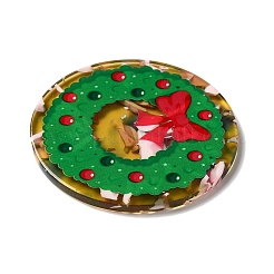 Transparent Christmas Themed Cellulose Acetate(Resin) Pendants&nbsp;OACR-L018-03D
