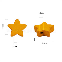 Painted Natural Wood Beads&nbsp;WOOD-CJ0001-12