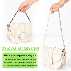 3Pcs 3 Colors Imitation Leather & ABS Plastic Imitation Pearl Double Strand Bag Handles&nbsp;FIND-WR0008-09
