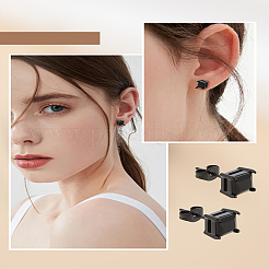 2Pcs Stainless Steel Stud Earrings&nbsp;EJEW-LP0001-42B