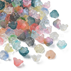 120Pcs 12 Colors Frosted Glass Bead Cap&nbsp;FGLA-YW0001-04