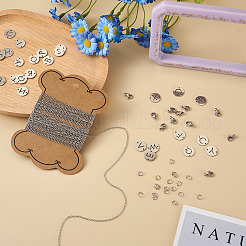 DIY Initial Link Bracelet Making Kit&nbsp;DIY-CF0001-22