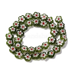 Handmade Millefiori Lampwork Beads Strands&nbsp;LAMP-G164-03K