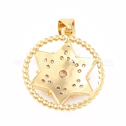 Rack Plating Brass Micro Pave Cubic Zirconia Pendants&nbsp;LS-KK-B057-07G