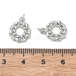 SHEGRACE Brass Clear Cubic Zirconia Charms&nbsp;XGRQ3K640-530P