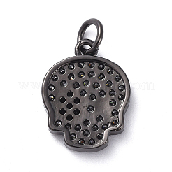 Brass Micro Pave Cubic Zirconia Pendants&nbsp;ZIRC-G160-36