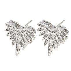 Brass Micro Pave Cubic Zirconia Stud Earrings for Women&nbsp;EJEW-A168-06P