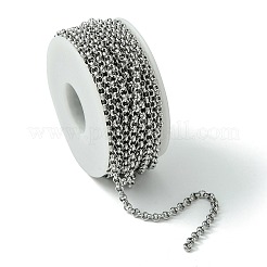 Tarnish Resistant 304 Stainless Steel Rolo Chains&nbsp;STAS-M032-42P-3.8mm