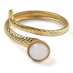 Natural White Jade Finger Rings&nbsp;RJEW-U027-04G-07