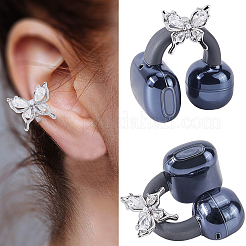 2Pcs Alloy Rhinestone Clip for Earphone Decorative Accessories&nbsp;FIND-CP0003-61B