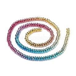 Rainbow Color Electroplate Non-magnetic Synthetic Hematite Beads Strands&nbsp;G-L489-F01
