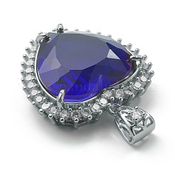 Transparent Faceted Glass Pendants&nbsp;ZIRC-I050-02P