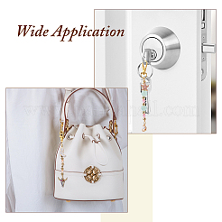 Alloy & Enamel & ABS Plastic Imitation Pearl & Glass Pendant Decorations&nbsp;HJEW-HS00092