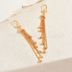 Brass Round Tassel Hoop Earrings&nbsp;RO3697