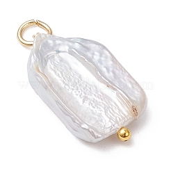 Natural Baroque Pearl Keshi Pearl Pendants&nbsp;PALLOY-JF04628-01