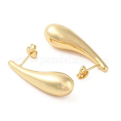 Rack Plating Brass Stud Earrings for Women&nbsp;EJEW-G394-26G