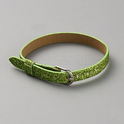 Blank PU Leather Cord Bracelet with Alloy Clasps&nbsp;X1-AJEW-TAC0041-01B-15