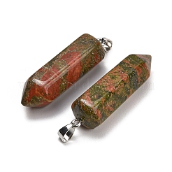 Natural Unakite Pendants&nbsp;GG-CBAA0EE-02P-13