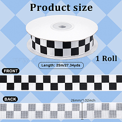 Polyester Grosgrain Ribbon&nbsp;OCOR-WH0105-050B
