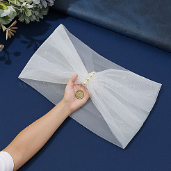 Polyester One-shoulder Shawl for Bride&nbsp;AJEW-WH0596-365B