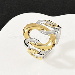 304 Stainless Steel Cuff Rings&nbsp;RJEW-H254-05GP