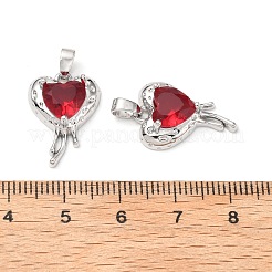 Brass Micro Pave Cubic Zirconia Pendants&nbsp;KK-G533-12P