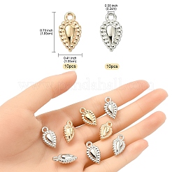 20Pcs 2 Colors CCB Plastic Pendants&nbsp;CCB-YW0001-56