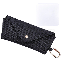 1Pc Imitation Leather with Iron Eyeglass Cases&nbsp;ABAG-CN0001-71A