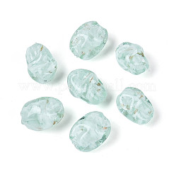 Handmade Lampwork & Glitter Powder Beads Strands&nbsp;LAMP-T023-29E