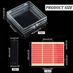 15Pcs Transparent Plastics Hand-wearing Armor Storage Case&nbsp;MRMJ-PH0001-78