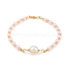 4Pcs 4 Colors Glass Pearl Round Beaded Link Bracelets for Women&nbsp;BJEW-JB11975