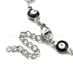 201 Stainless Steel Cross Charm Bracelet&nbsp;BJEW-A142-01P