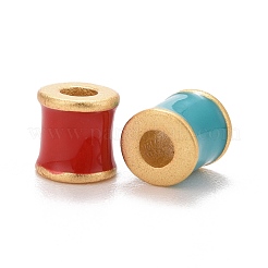 Rack Plating Brass Enamel Beads&nbsp;KK-I689-19G