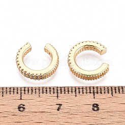 Brass Micro Pave Clear Cubic Zirconia Cuff Earrings&nbsp;EJEW-T047-53G