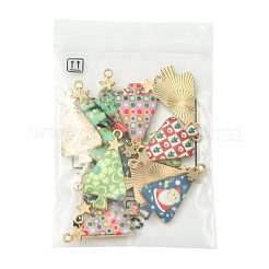16Pcs 8 Colors Christmas Theme Rack Plating Alloy Pendants&nbsp;FIND-FS0002-98