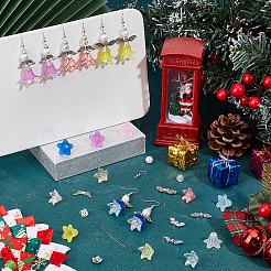 DIY Angel Acrylic & Alloy Beads Dangle Earring Making Kits&nbsp;DIY-SC0027-17