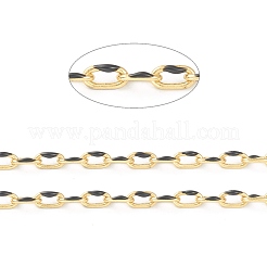 3.28 Feet Handmade Golden Brass Enamel Link Chains&nbsp;X-CHC-M021-66B-06
