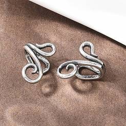Flower 316 Stainless Steel Non- Piercing Cartilage Earrings&nbsp;AJEW-C044-07A-AS