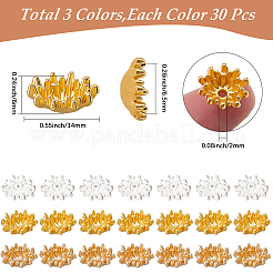 90Pcs 3 Colors Zinc Alloy Bead Caps&nbsp;FIND-SC0022-67